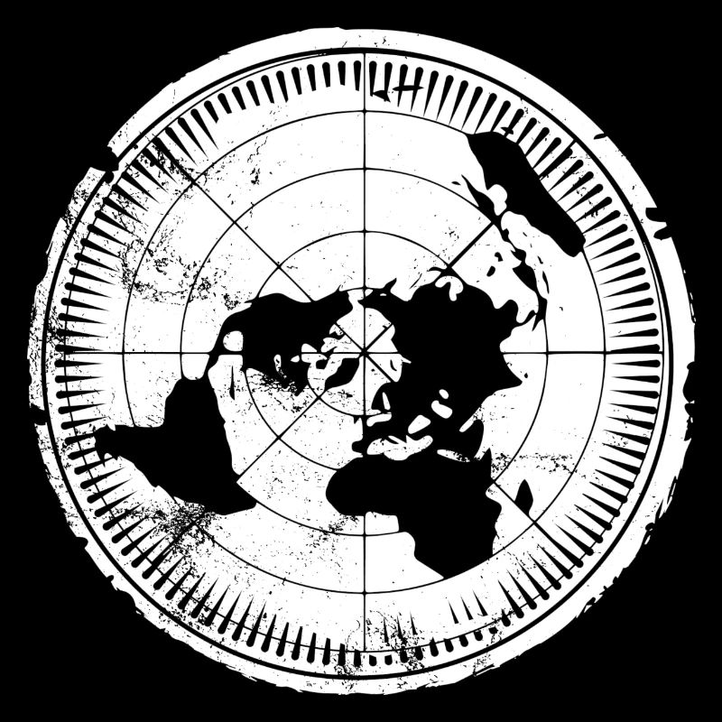 Flache Erde Karte - Flat Earth Map