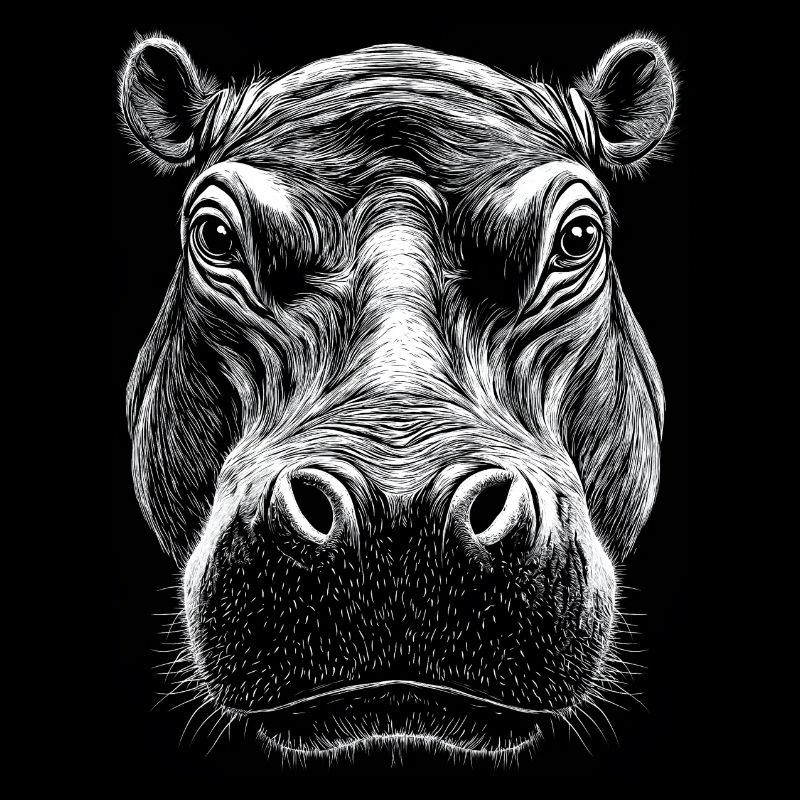 Nilpferd Portrait Flusspferd Wildtier Tier