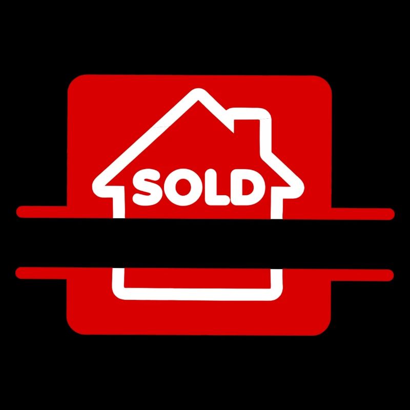 Haus verkauft rotes Schild