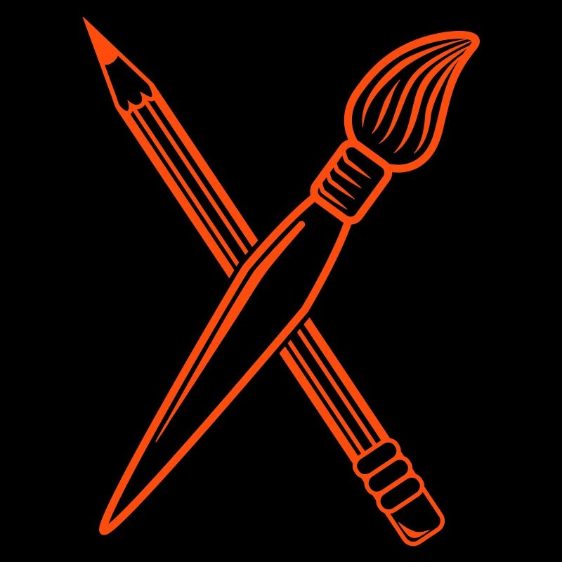 Pinsel Bleistift Kreuz