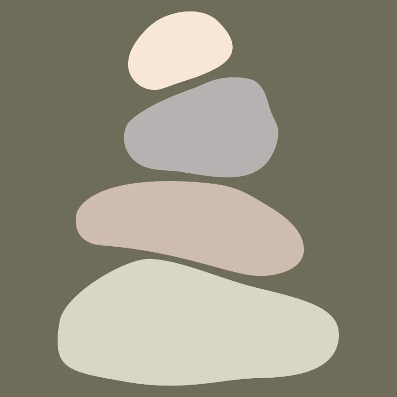 Calming Stone Stack Wall Art – Minimalist Zen
