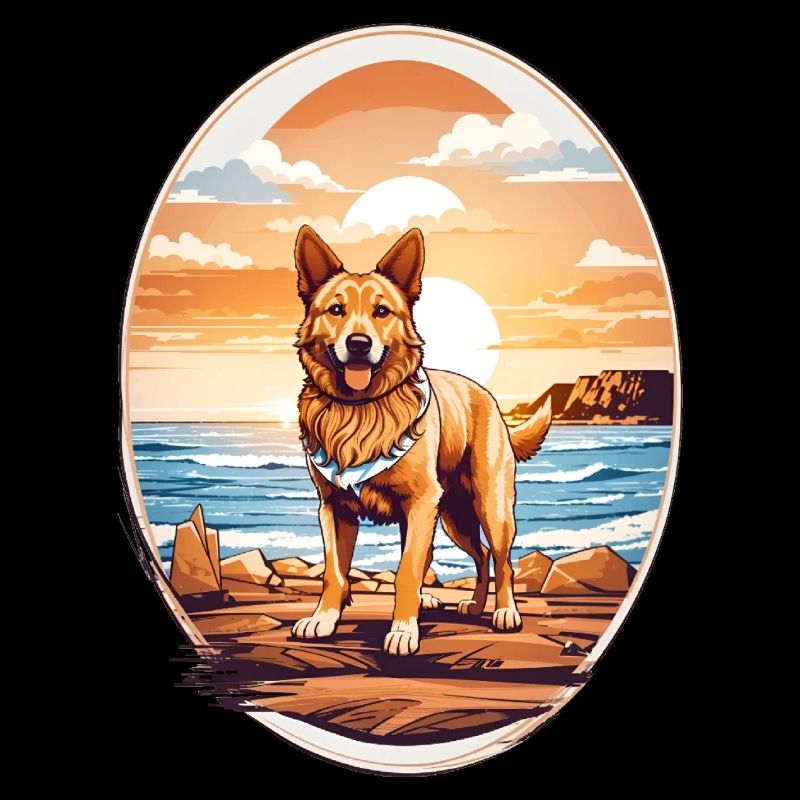 Hund am Strand