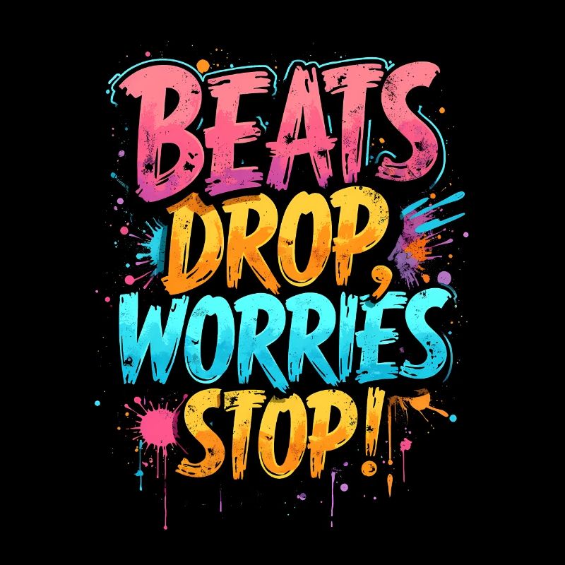 BEATS DROP, WORRIES STOP, MUSIC