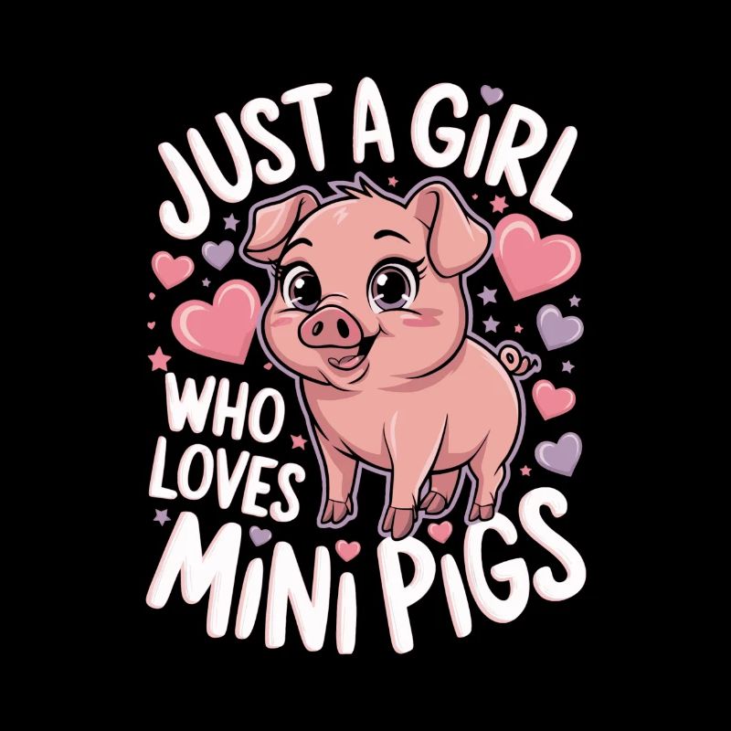 mignon petit cochon cochon fille disant