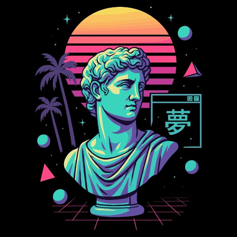 Vaporwave Ästhetik – Antike trifft Neon