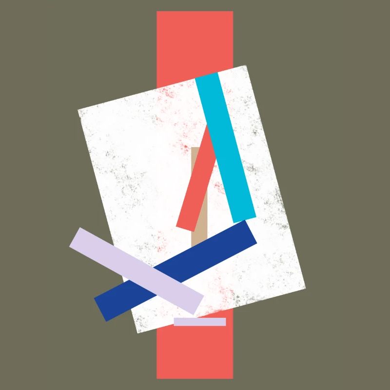 Abstract geometry accent for art student