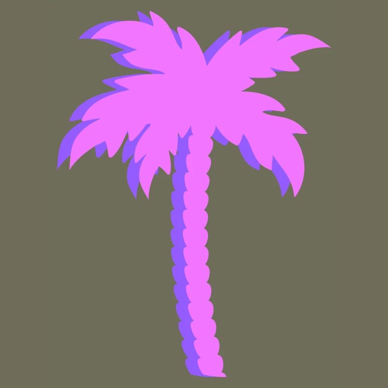 Purple Palm Trees Gradient