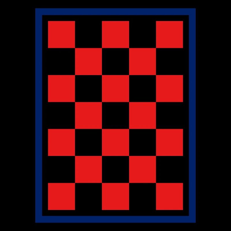 Kroatische Schachbrett-Blaue Grenze