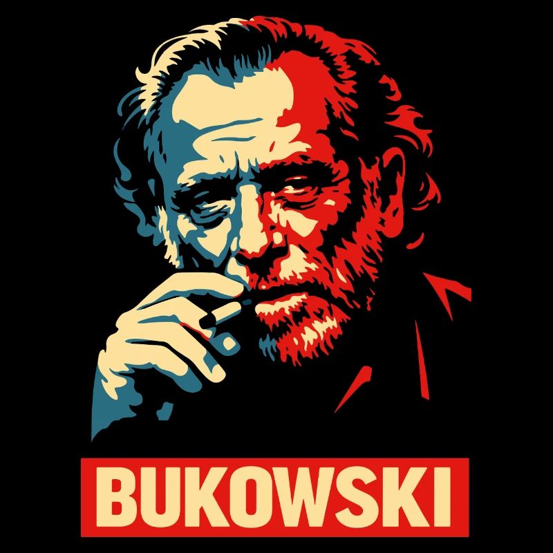 Affiche de portrait de style Charles Bukowski