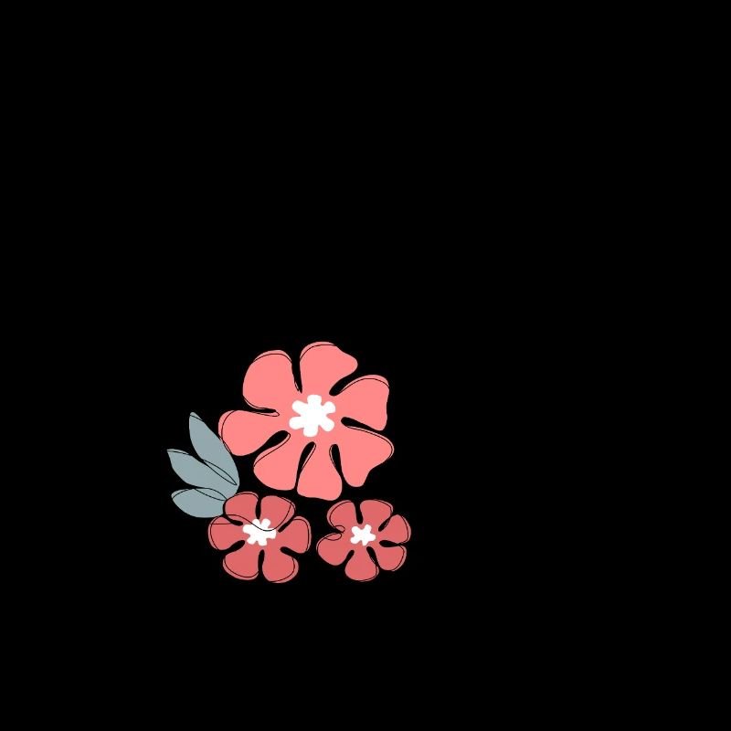 Buchstabe q Minimalistische Blumen
