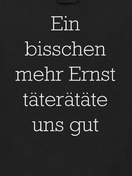 Ein Bisschen Mehr Ernst