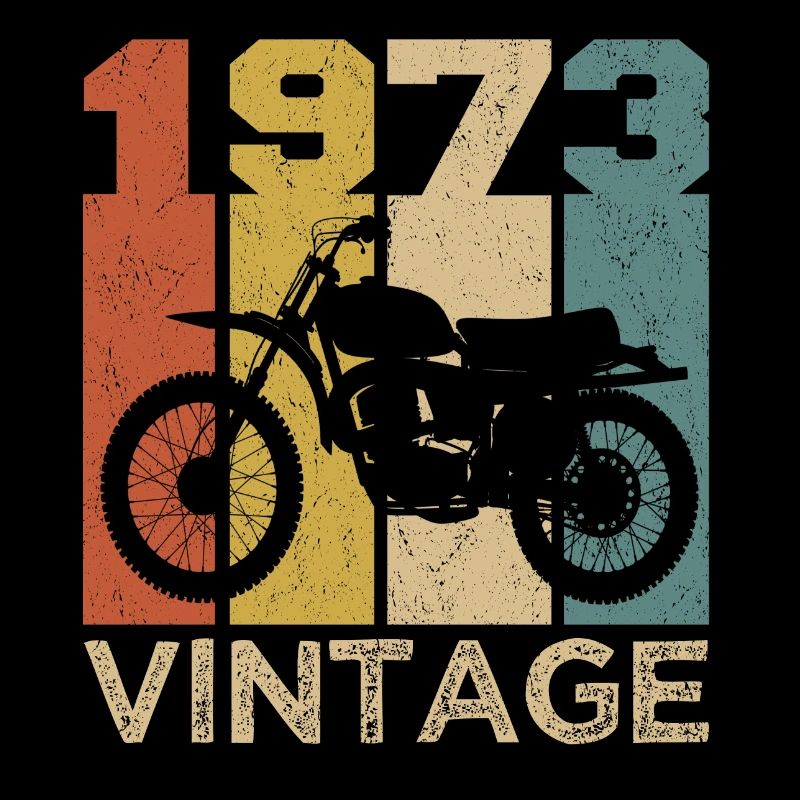 Retro Vintage Motorrad 1973 Design