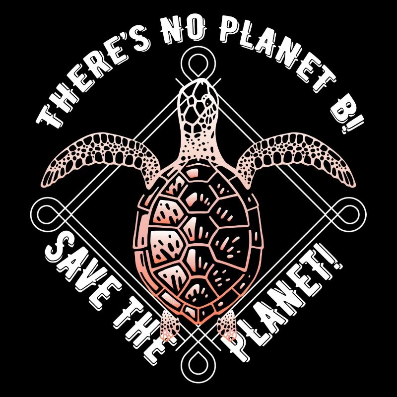 Tortue de mer - Sauvez la planète - Pas de planète B!