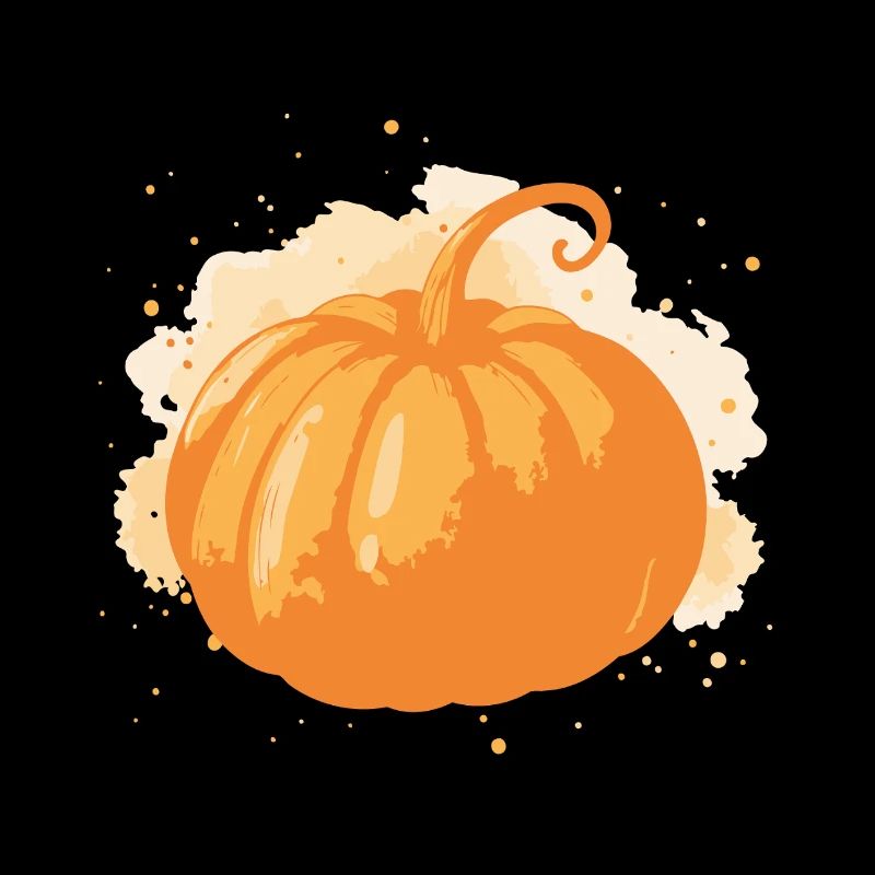 Bright stylized orange pumpkin