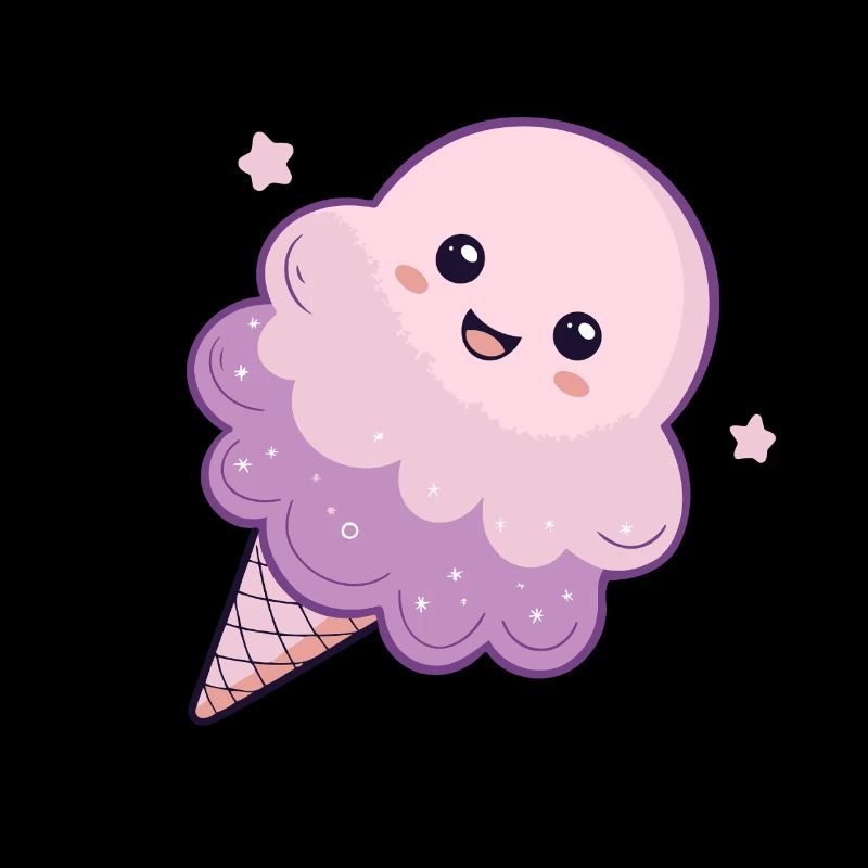 Pastelllila Kawaii Eis