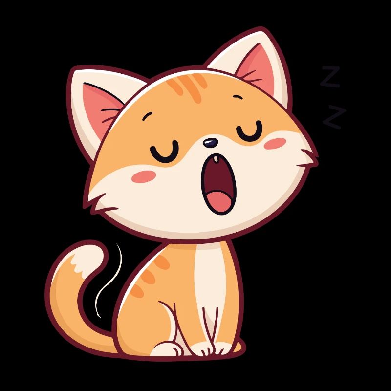 Chaton endormi pastel
