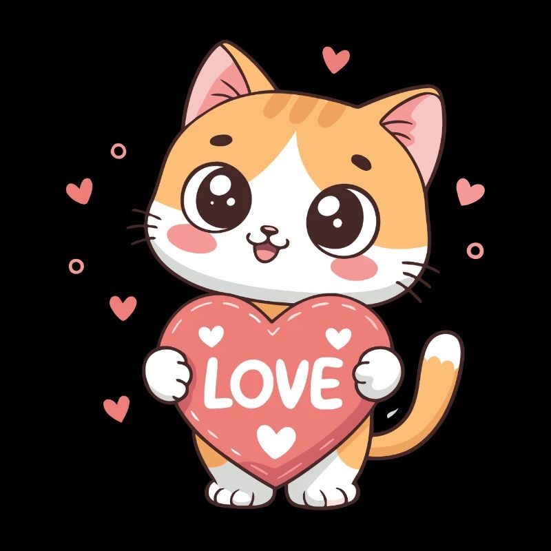 Cute Kitten Heart LOVE
