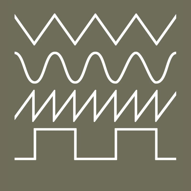 Synthesizer Waveforms (white font) #2