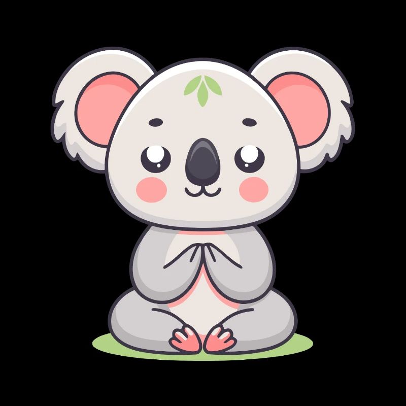 Pastel meditative Zen Koala