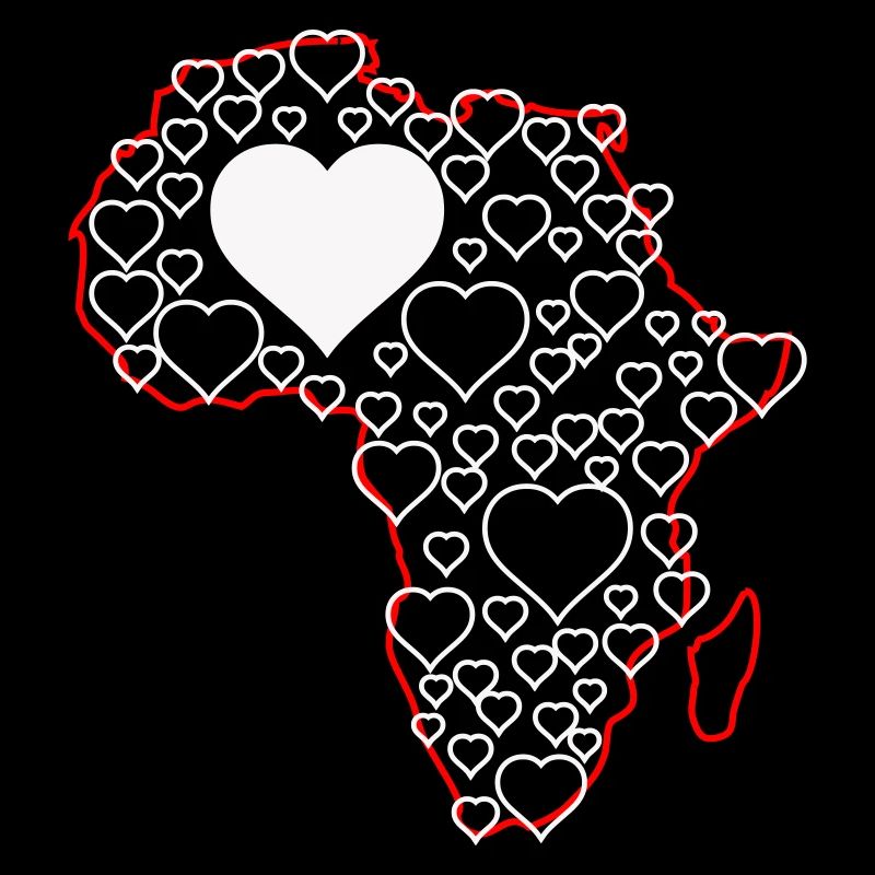 Africa Heart Pattern: Love Continents