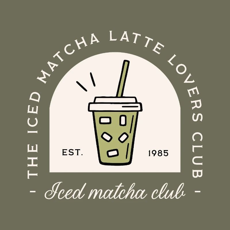 Iced matcha latte lovers Japanese drink funny