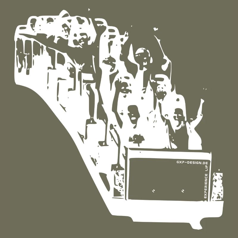 gxp life is a rollercoaster white - achterbahn w