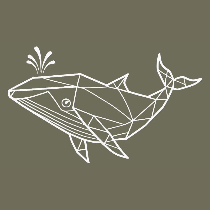 Polygone de baleine - Conception minimaliste de créature marine