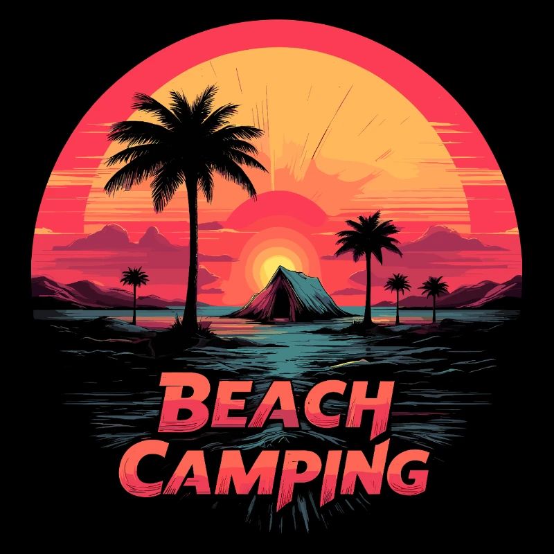 Beach Camping Tropical Sunset