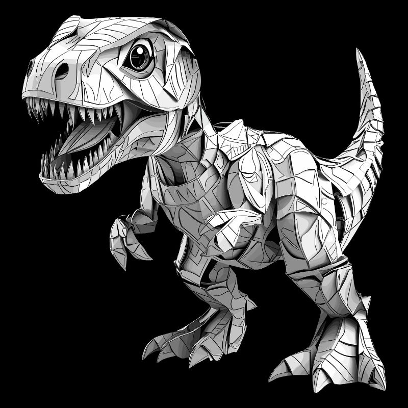 T-Rex Dino Papier Design