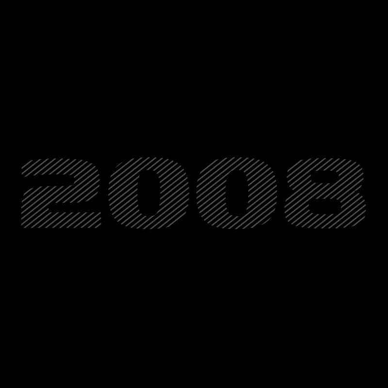 Geboren 2008 Retro Stripe Modernes Geburtstagsdesign