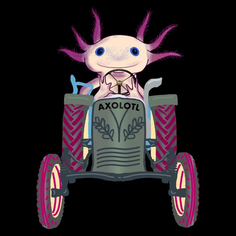 L’emblématique Axolotl Drives Tractor