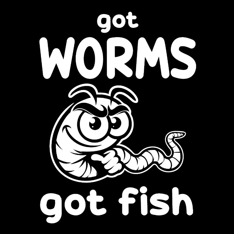 Got Worms Got Fish - Conception amusante de ver de pêcheur