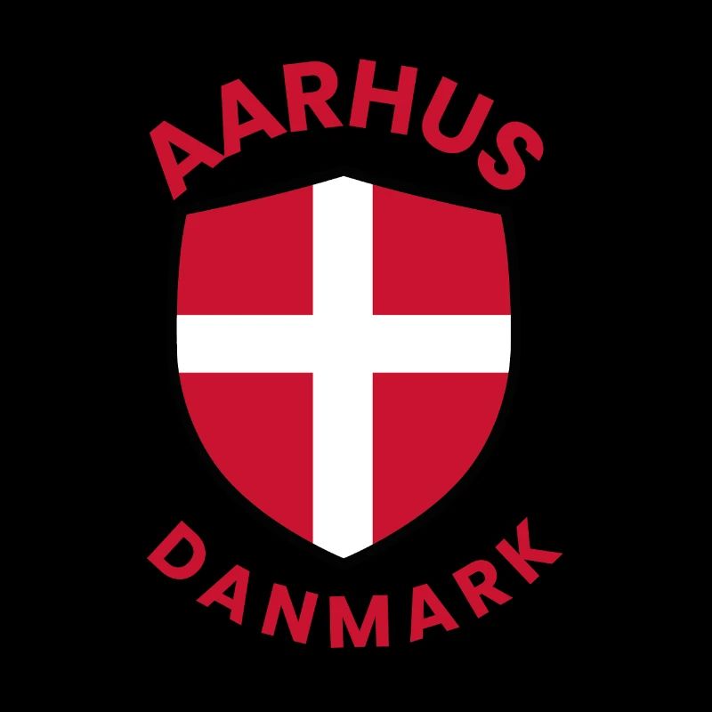 Aarhus Denmark Flag Shield