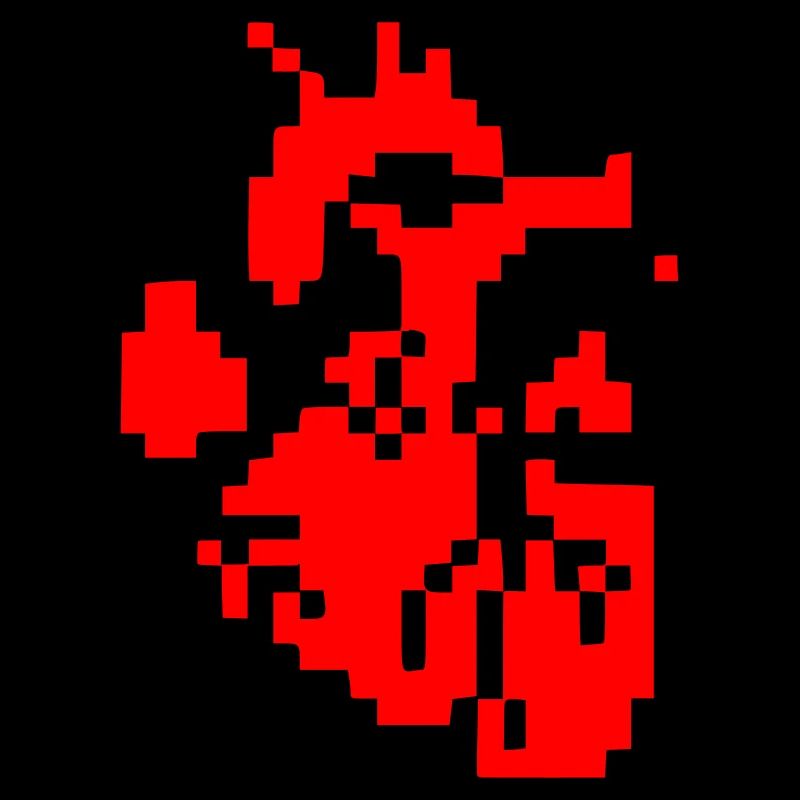 Glitch Heart Pixel Resolution
