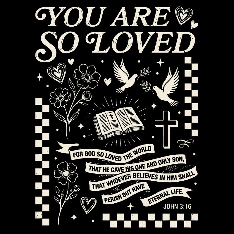 Vous êtes aimés - Jean 3:16 Art