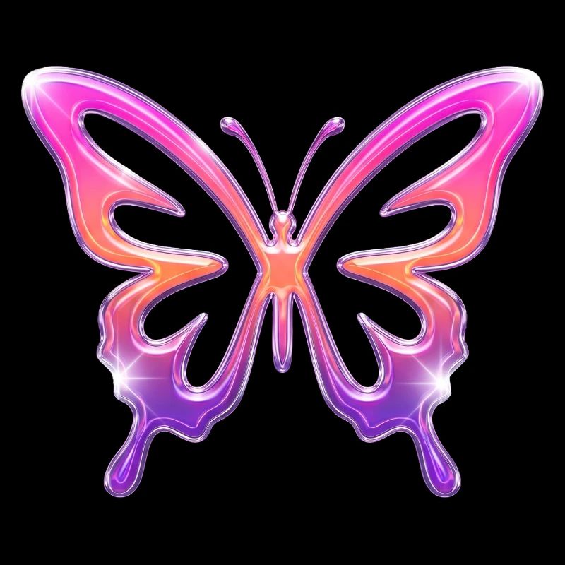 Dégradé de papillons néon