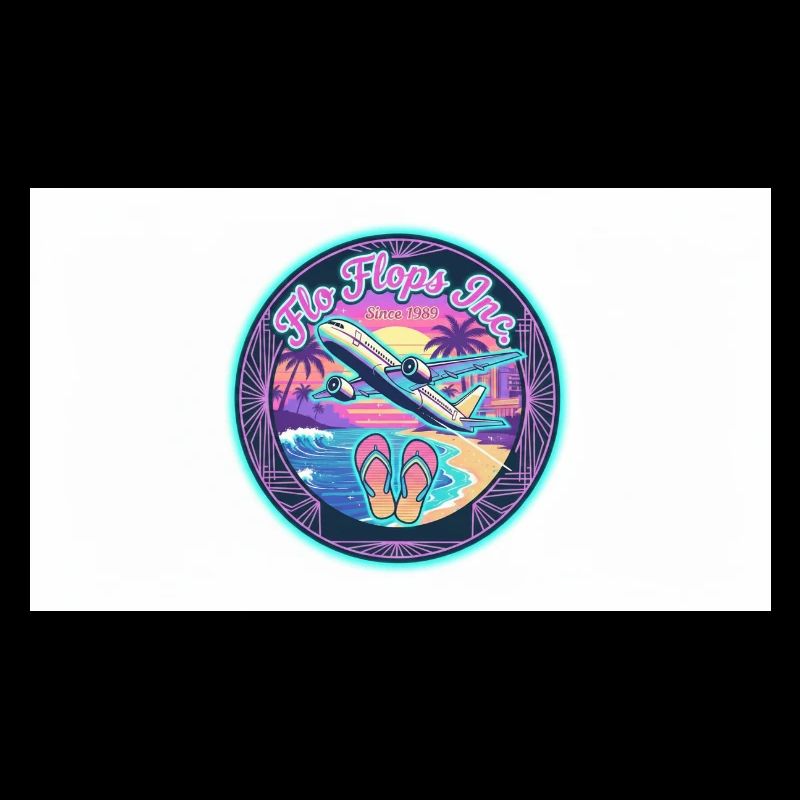 Ailes et Plage Neon Retro