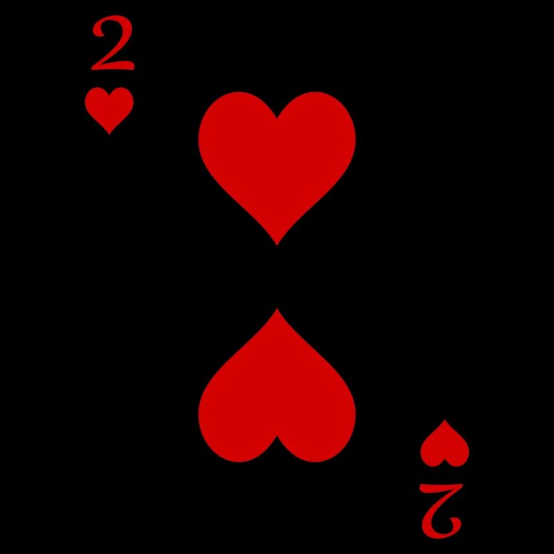 Two Hearts Playing Card