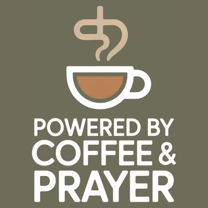 Powered By Coffee And Prayer Kaffeeliebe Glaube