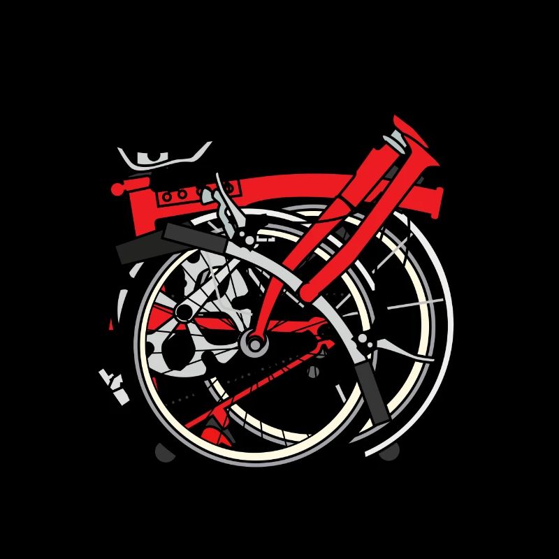 Brompton Bicycle ready to be transported.