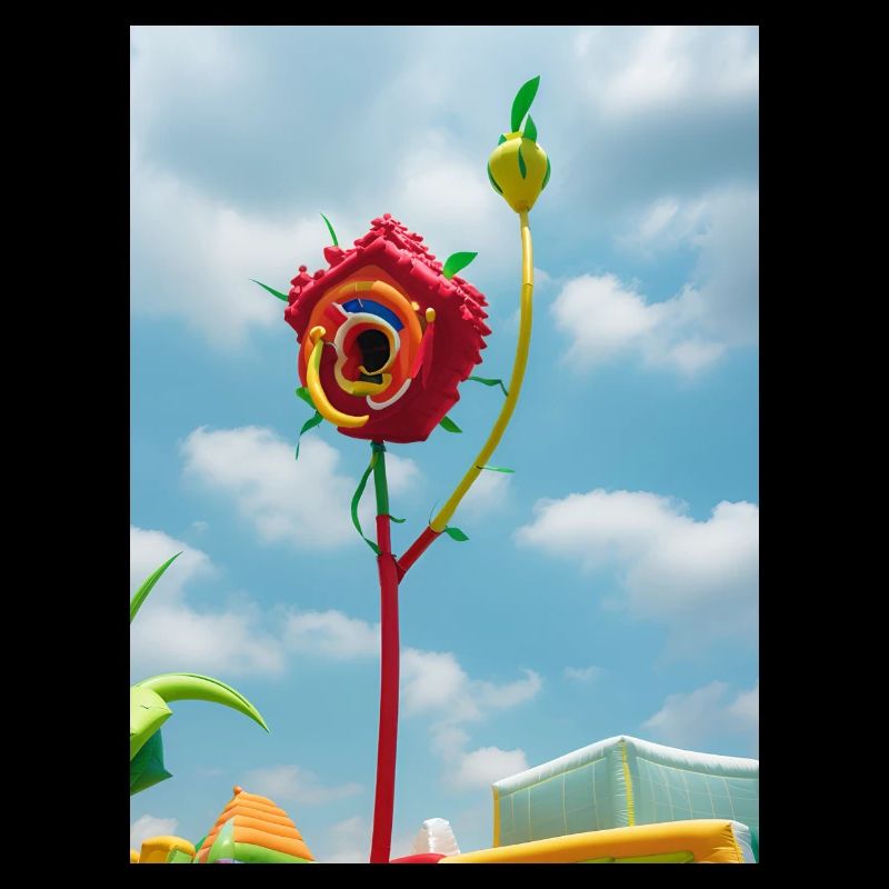 Vibrant 3D Rose in the