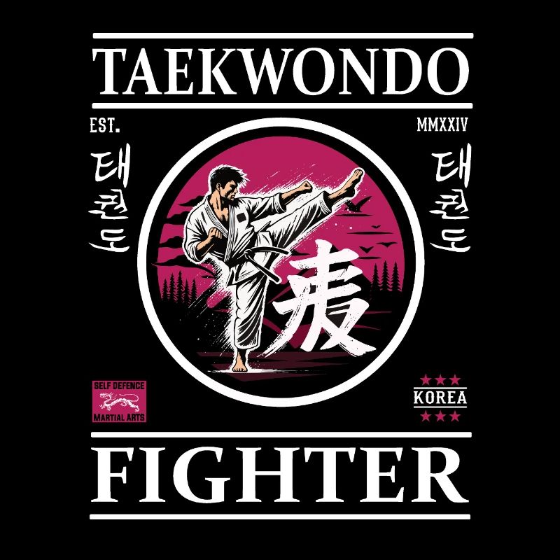 Combattant de taekwondo – Force, concentration, perfection
