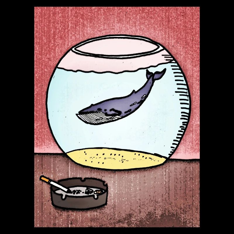 Whale in an aquarium