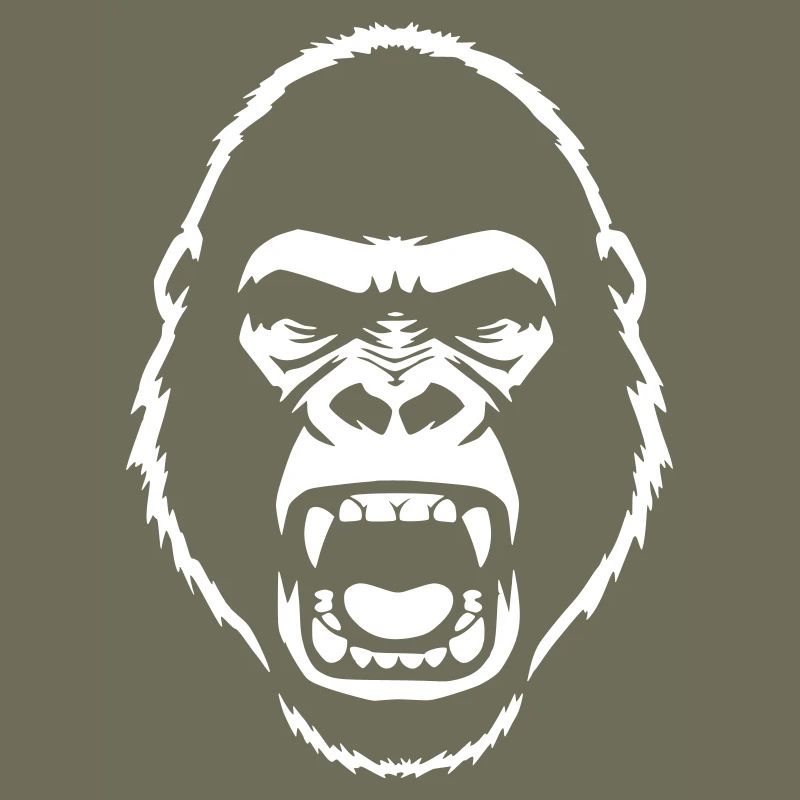 Furious Gorilla Stencil Grunge vector_path128