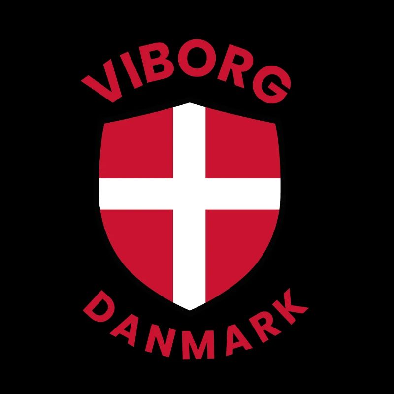 Viborg L’écu du Danemark avec drapeau en croix