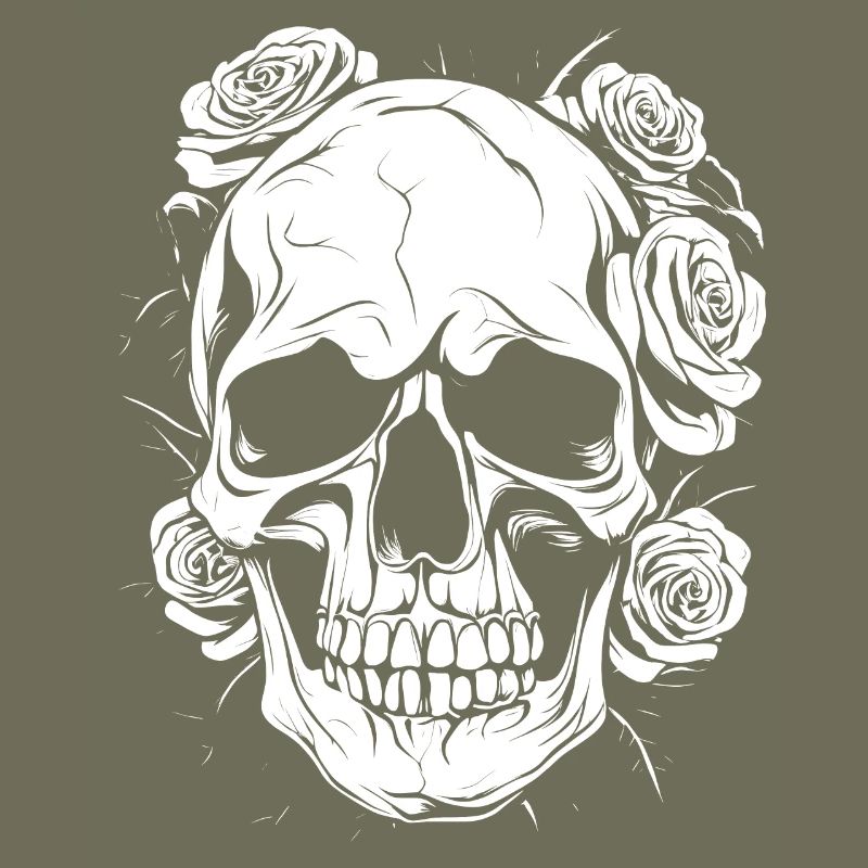 Skull Skull Roses Gothic Rose Goth