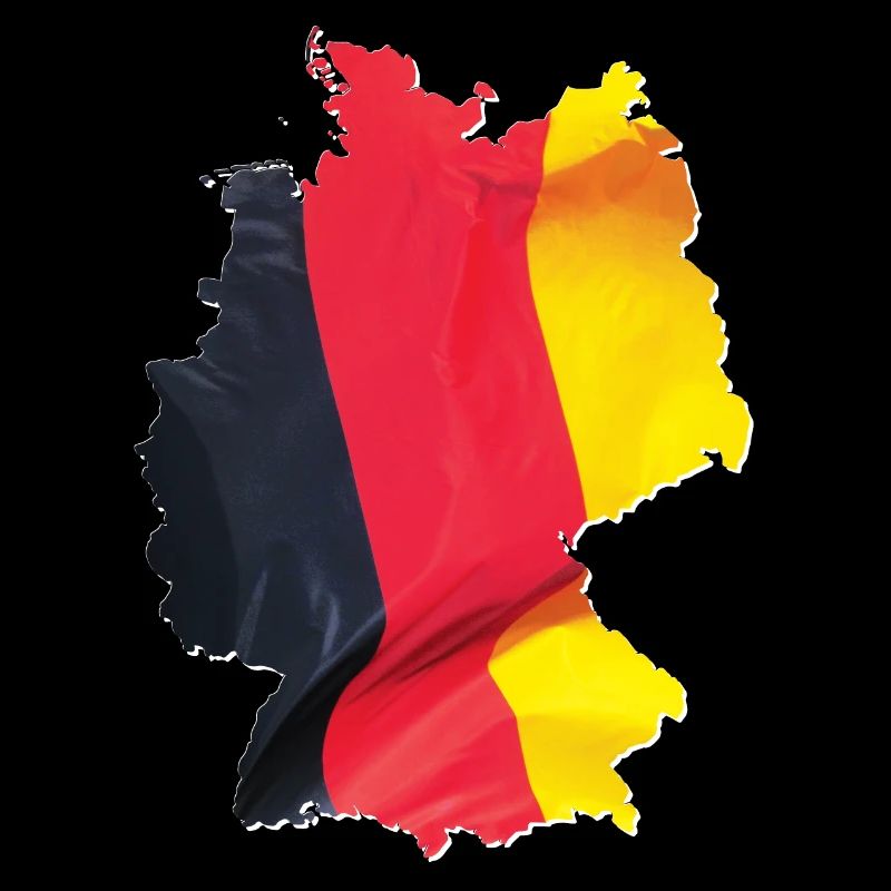Germany flag in the Germany map