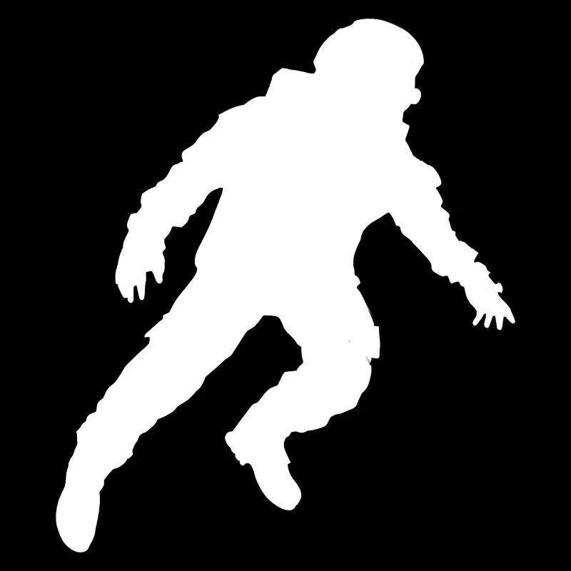 Schwebender Astronaut Silhouette Schwerelosigkeit