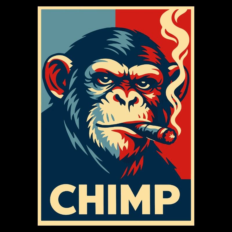 Affiche rétro de cigare chimpanzé