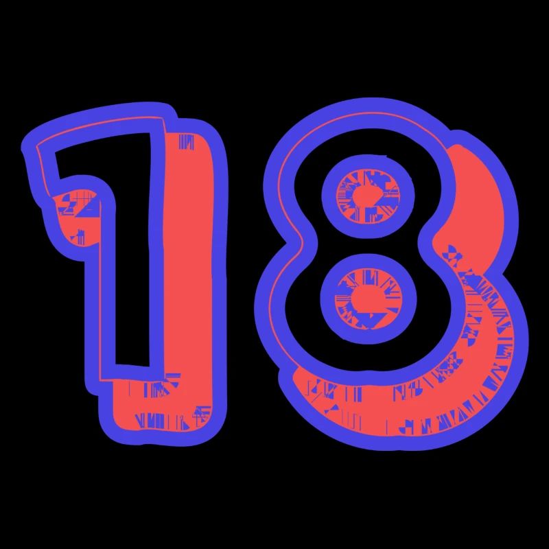 18. 18 ANS. 18e ANNIVERSAIRE. ANNIVERSAIRE 18 ANS.